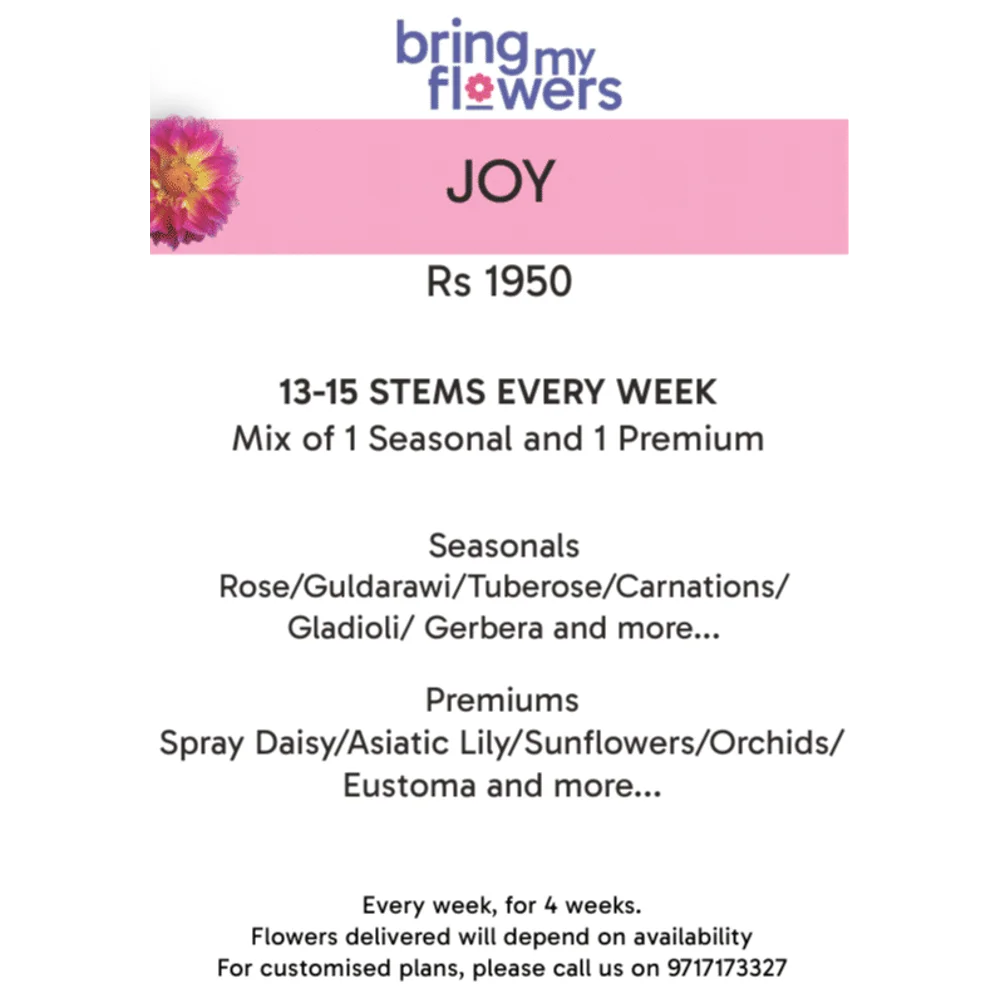 Joy- Weekly Flower Subscription