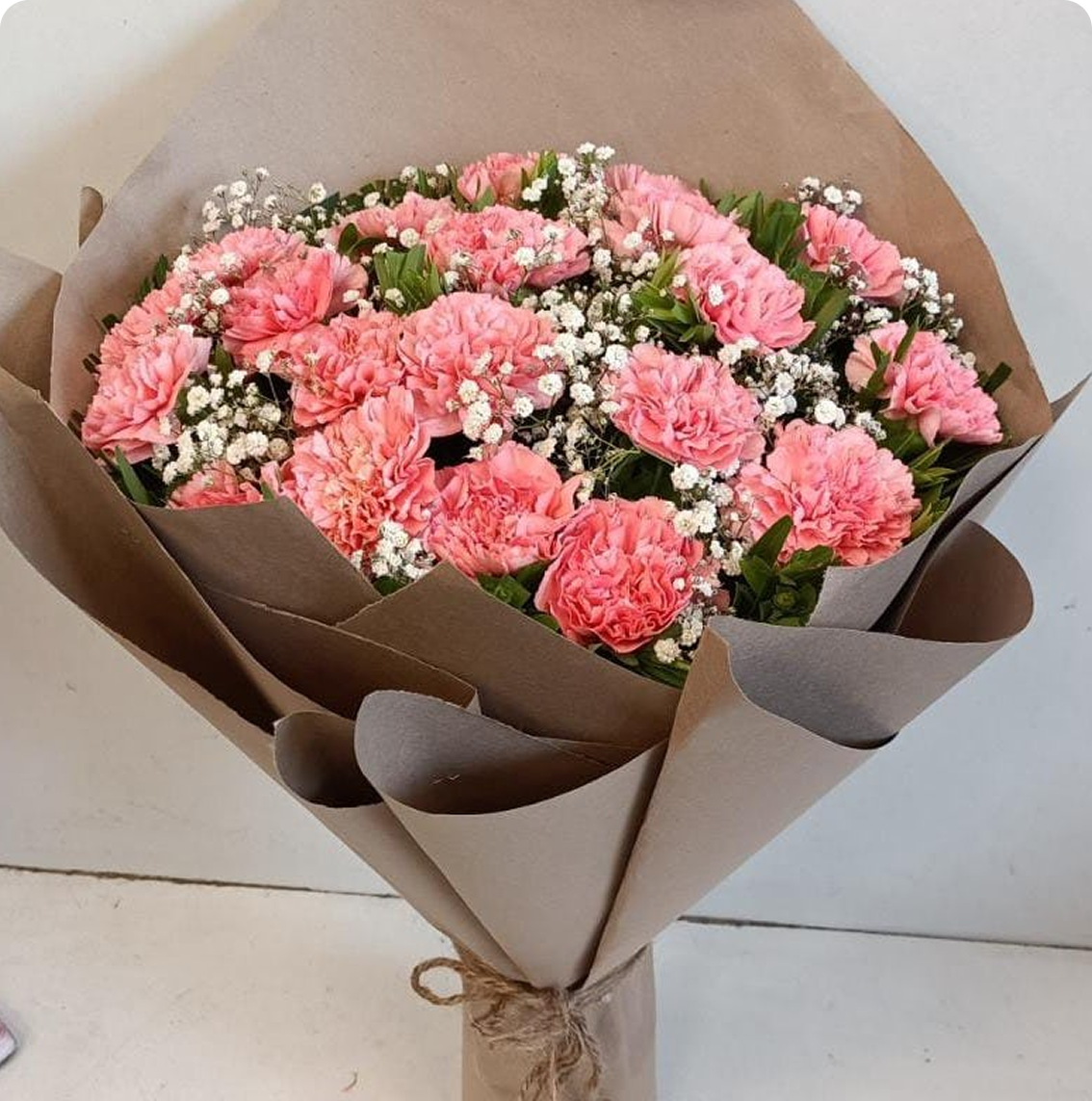 Blushing Hues - Bouquet of Carnations