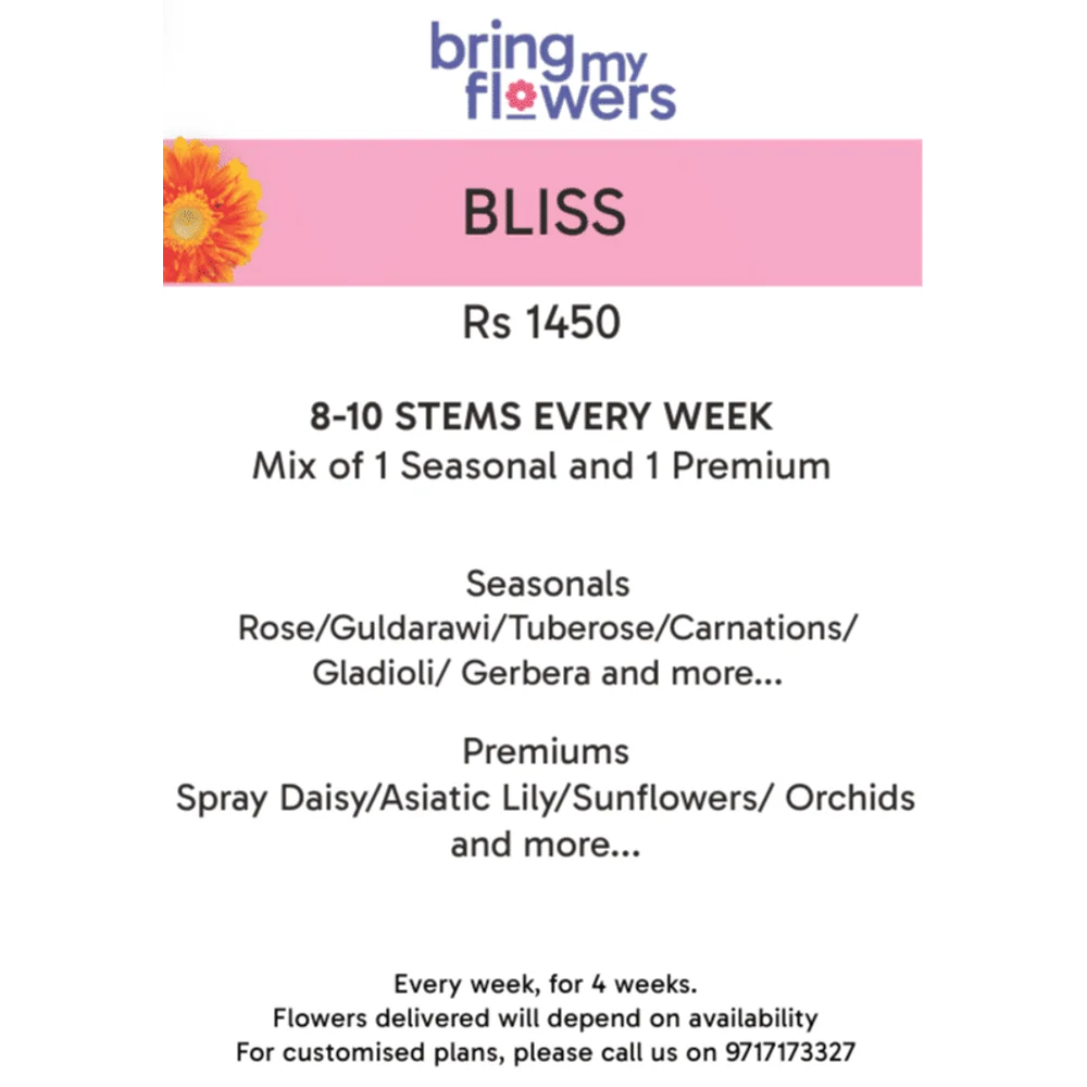 Bliss- Weekly Flower Subscription
