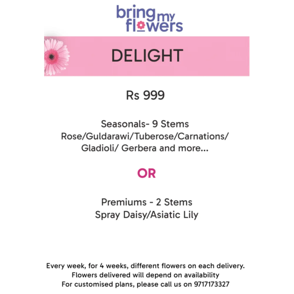 Delight- Weekly Flower Subscription