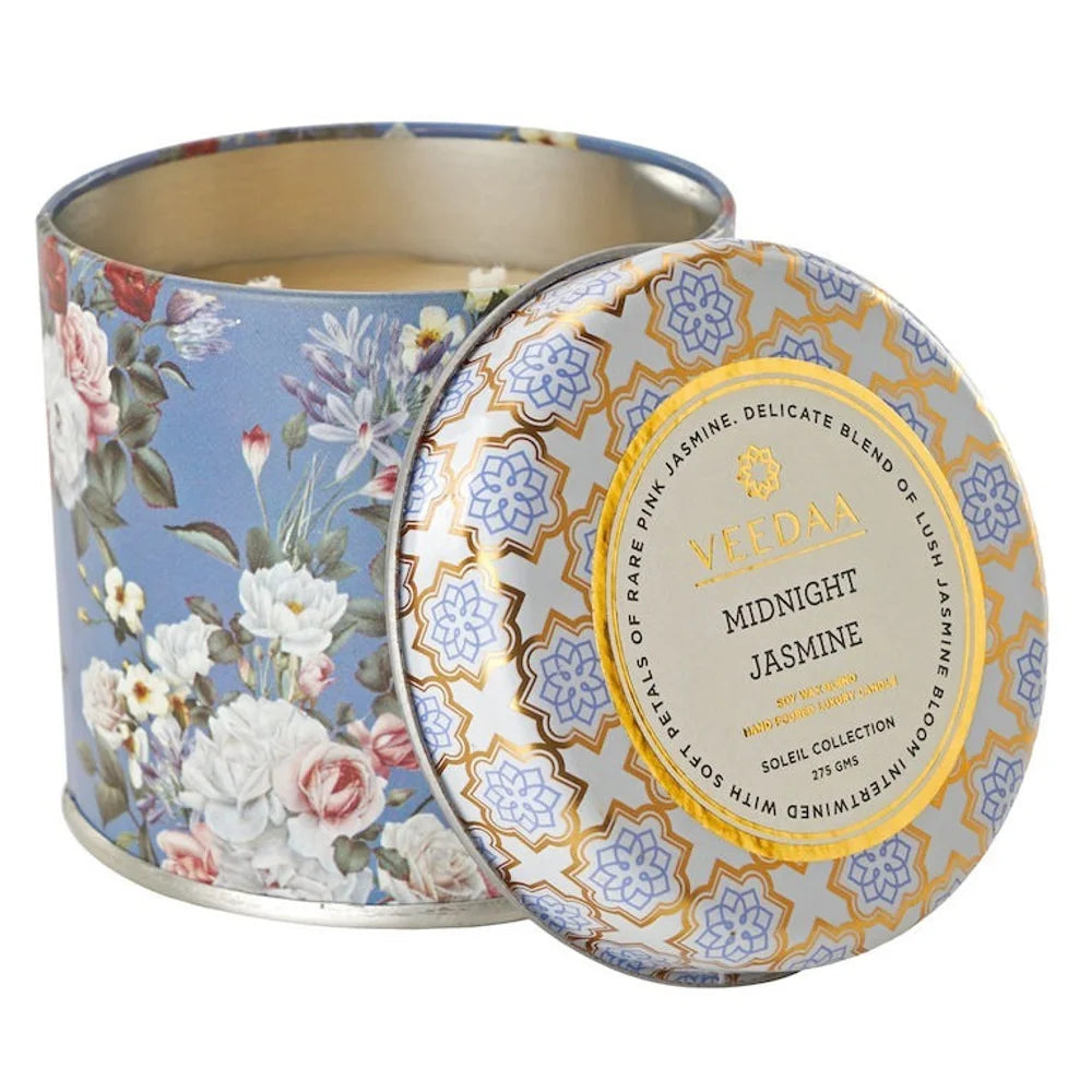 MIDNIGHT JASMINE- MASON TIN COCONUT WAX CANDLE