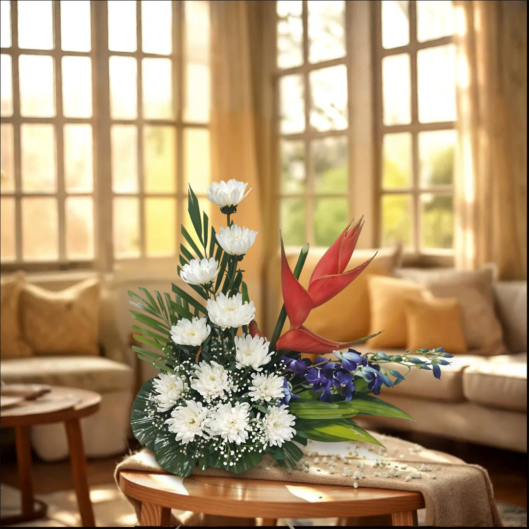 Mixed Floral Arrangement in Basket