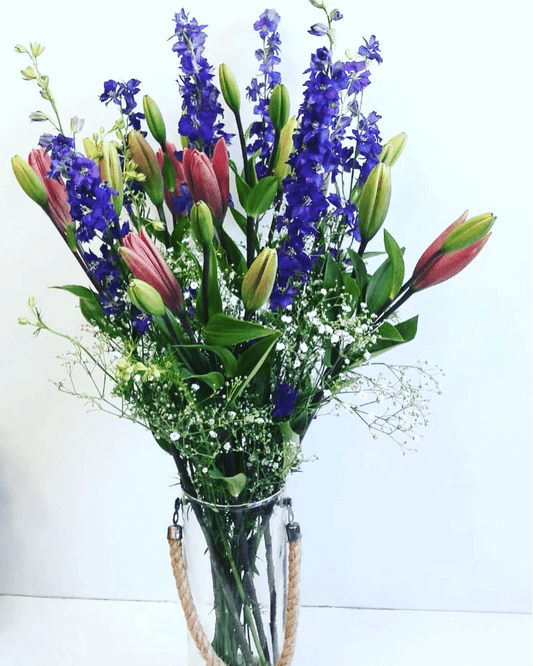 Radiance- Asiatic Lilies & Larkspur - Image 1