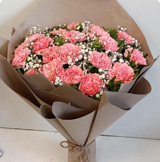 Blushing Hues - Bouquet of Carnations