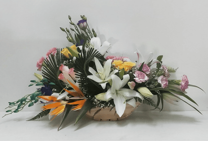 Flower Arrangement with Fragrant Oriental Lilies, Eustoma, BOP, Orchid, Rose and Carnations - Image 1