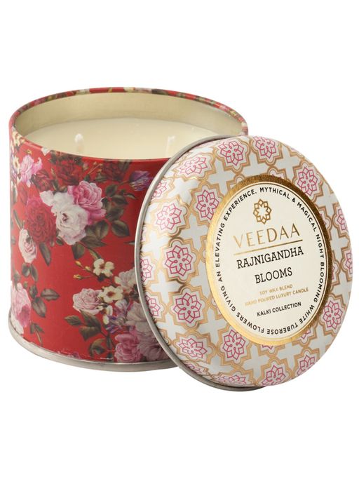 Rajnigandha Blooms Tin Mason Jar Candle