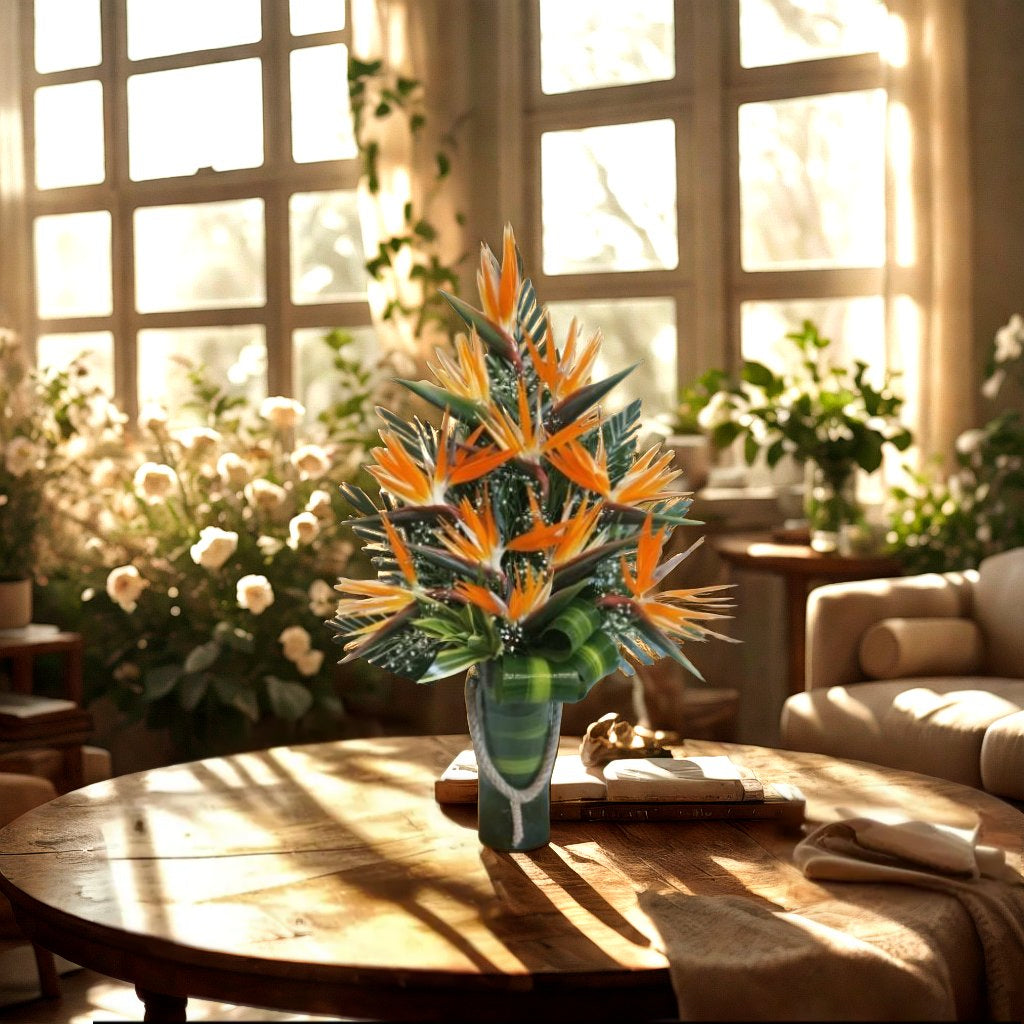 Exotica - Floral Vase Arrangement of Bird of Paradise
