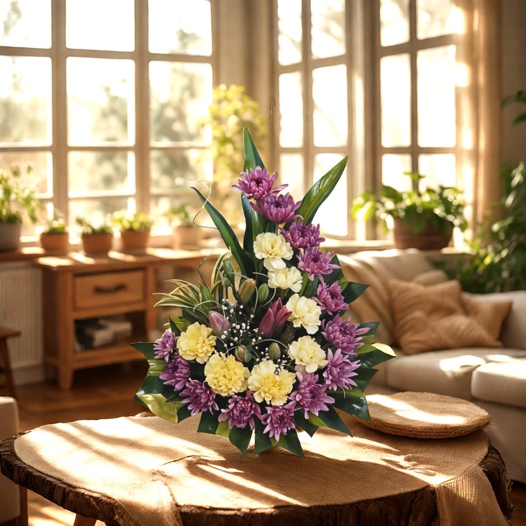 Pair of 2 Basket made with Guldawari, Carnations and Fragrant Oriental Lilies