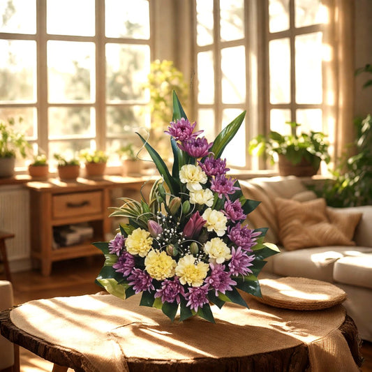 Pair of 2 Basket made with Guldawari, Carnations and Fragrant Oriental Lilies