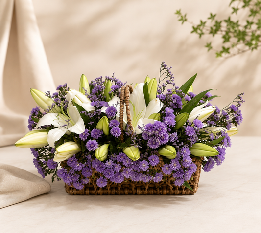 Amethyst & Ivory Basket