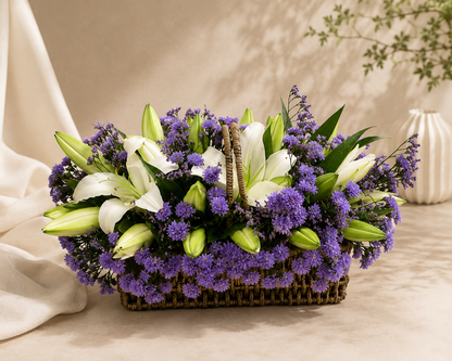 Amethyst & Ivory Basket