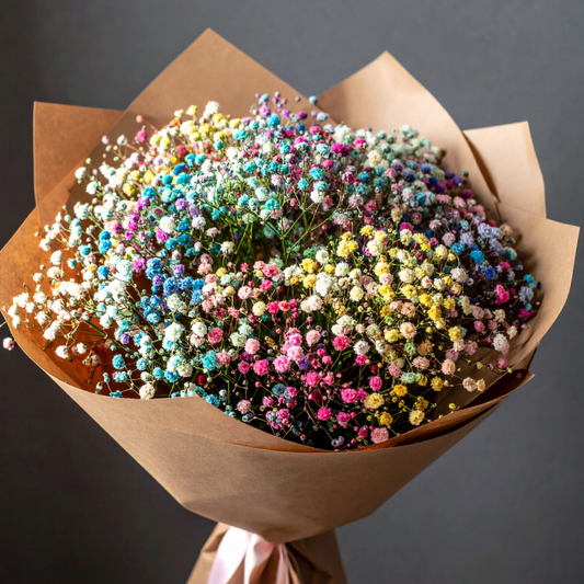 Colored Baby's Breath Bouquet
