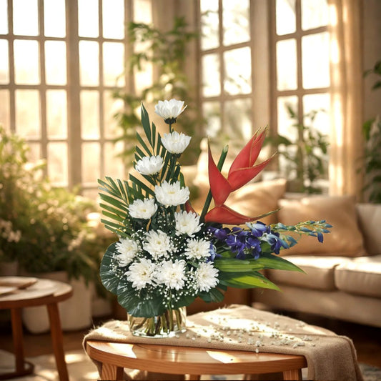 Mixed Floral Arrangement in Basket